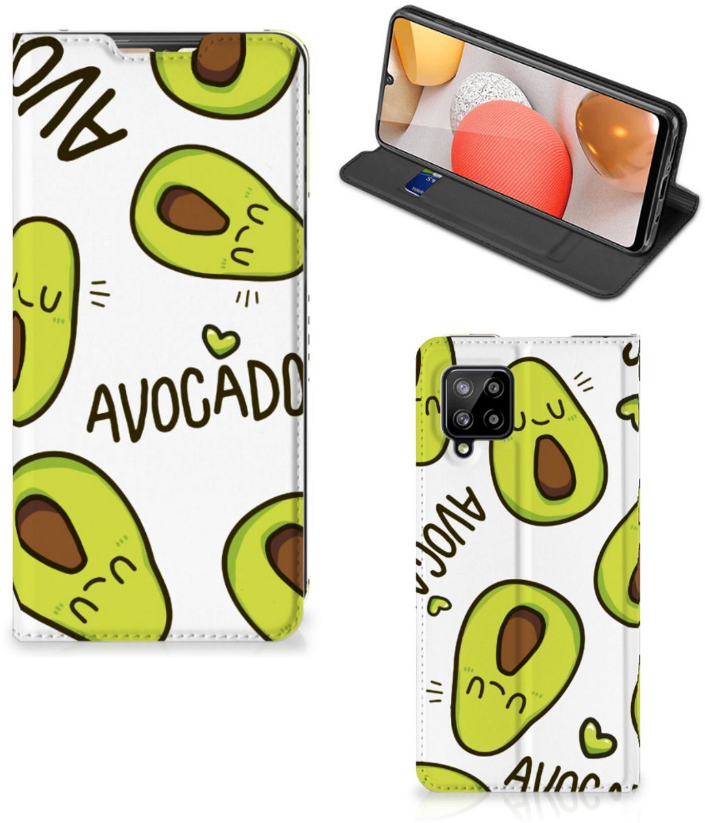 Standcase Hoesje voor Samsung Galaxy A42 Magnet Case Avocado Singing