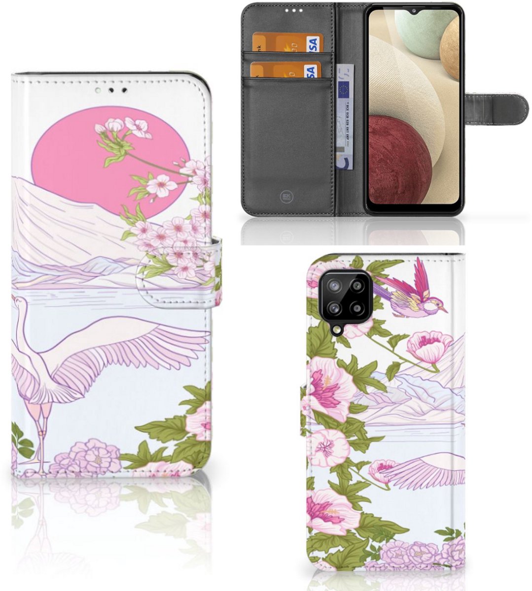 Samsung Galaxy A12 Telefoonhoesje met Pasjes Bird Standing