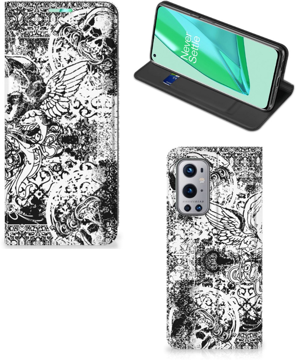 Mobiel BookCase OnePlus 9 Pro Skulls Angel