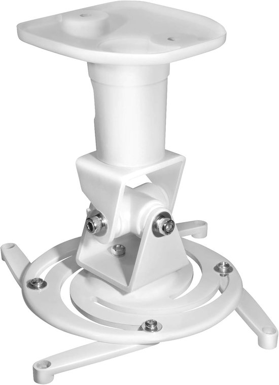 Plafondbeugel beamer 15 kg draagkracht, 225 mm afstand, verstelbaar cardanisch gewricht, universeel montage