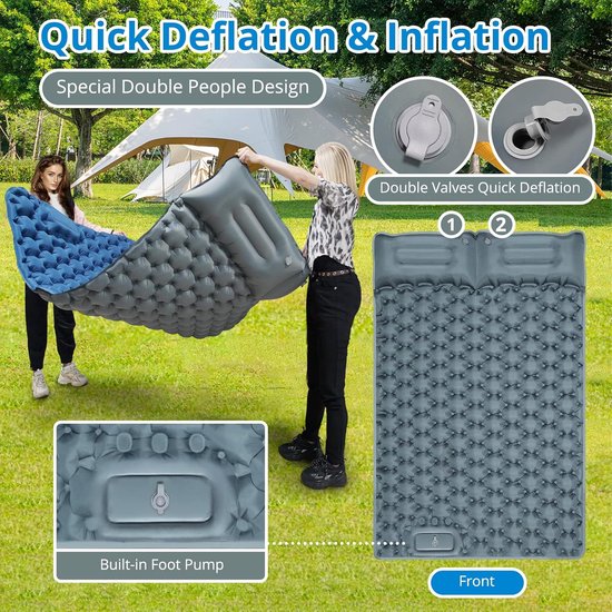 Zelfopblazende Campingmat voor Outdoor Avonturen van Merkloos — afbeelding 4
