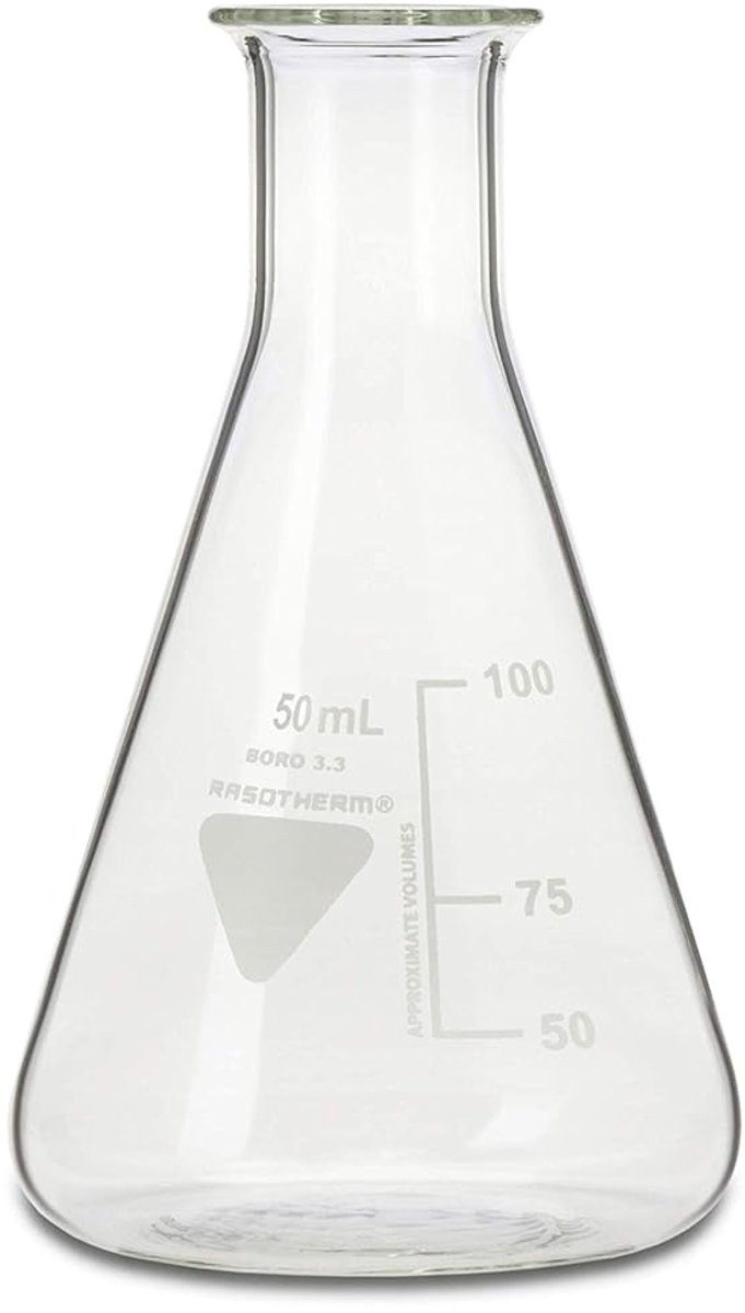 Erlenmeyerkolf 3000 ml met smalle hals - Hitte- en chemicaliënbestendig glas