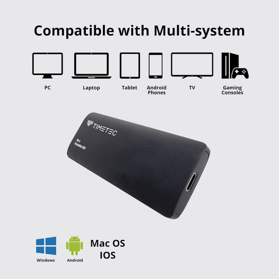Draagbare Externe SSD 2 TB USB 3.2 Gen2 Type C - Snelle en Betrouwbare Opslag — afbeelding 2