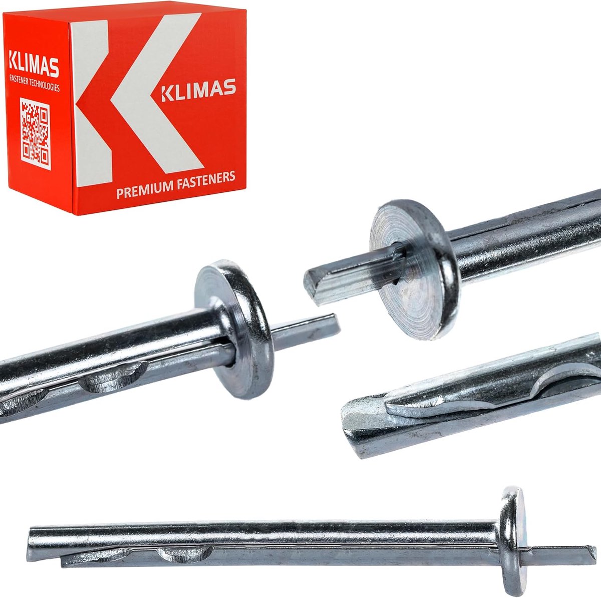 Plafondankers en Plafondnagels - 100 Stuks Ø 6 x 65mm voor Bevestiging in Beton en Baksteen