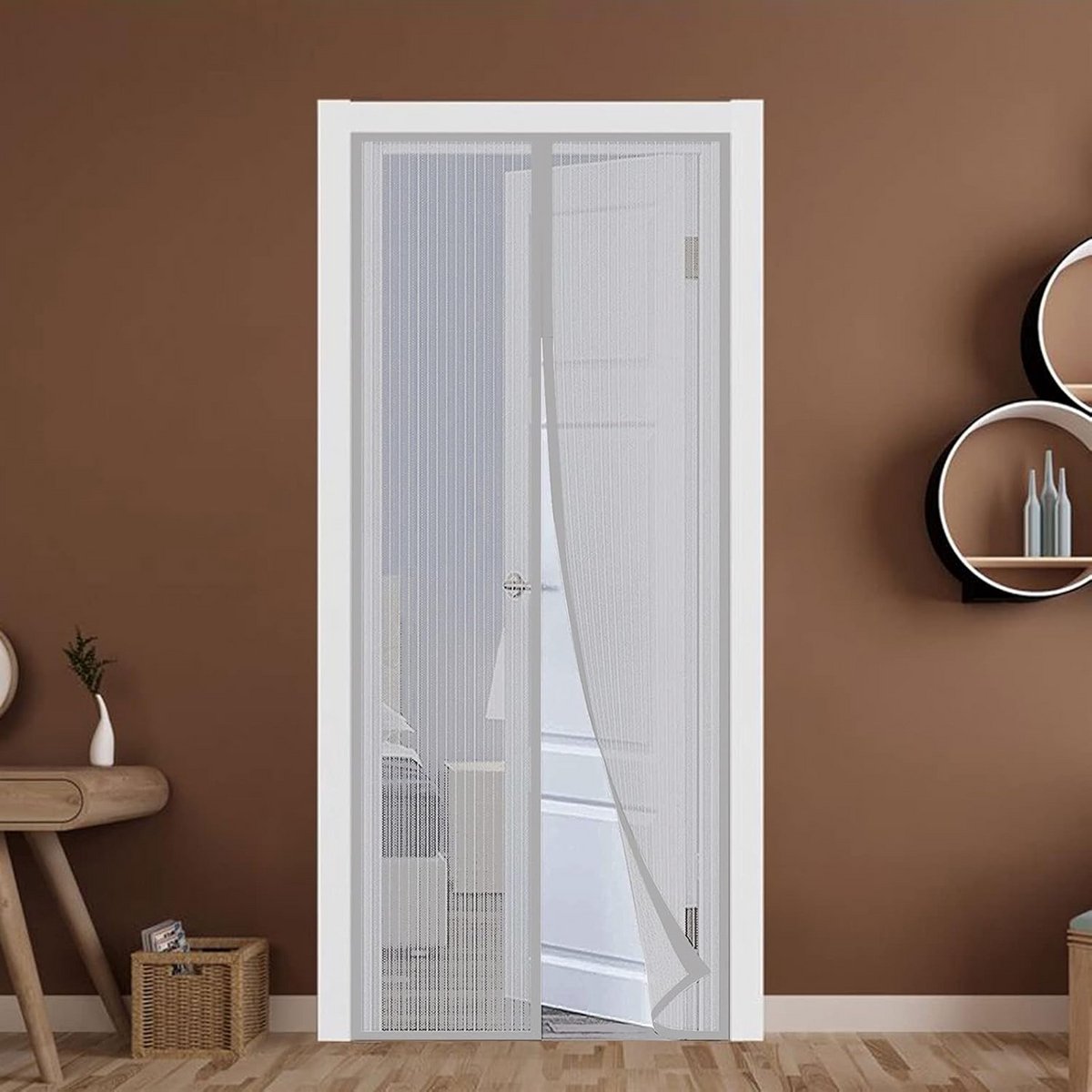 Duurzame Magnetische Hordeur 75 x 235 cm Zonder Boren voor Balkon of Terrasdeur