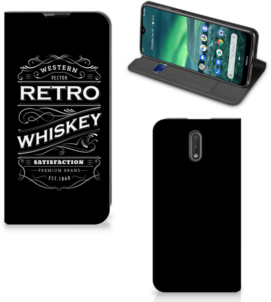 Nokia 2.3 Flip Style Cover Whiskey