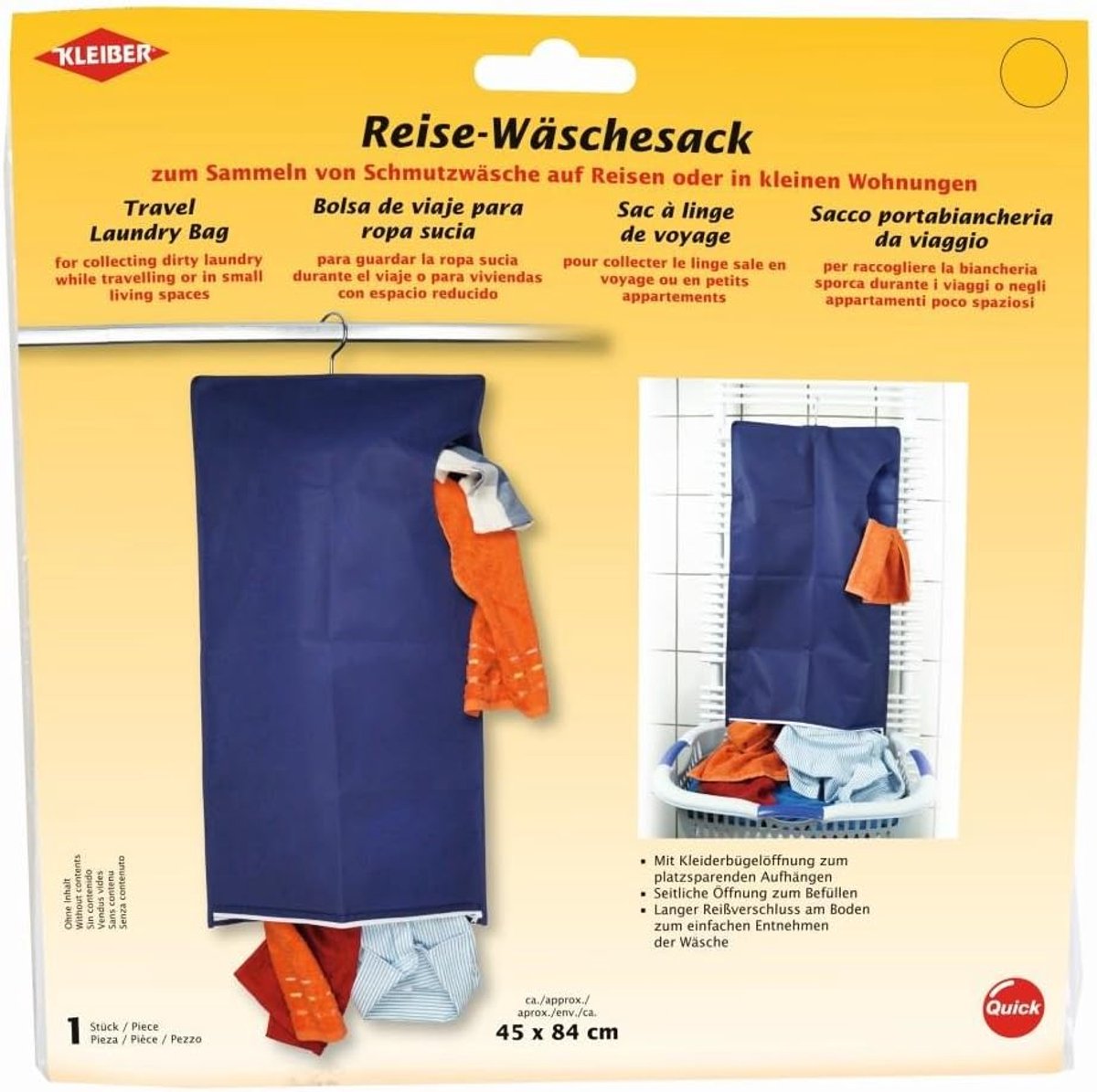 Reiswaszak Blauw - Ruimtebesparende Oplossing voor Vuilwas