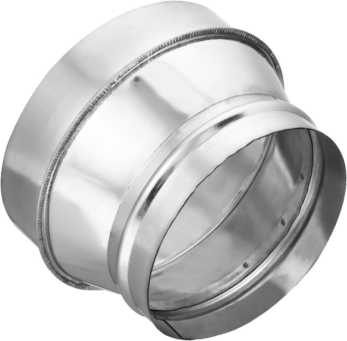 Kanaalverloopstuk Connector Adapter voor 7 tot 6 Inch Luchtkanaal, Gegalvaniseerd Staal Ventilatiekoppeling, Reducer voor HVAC Duct Fan en Droger
