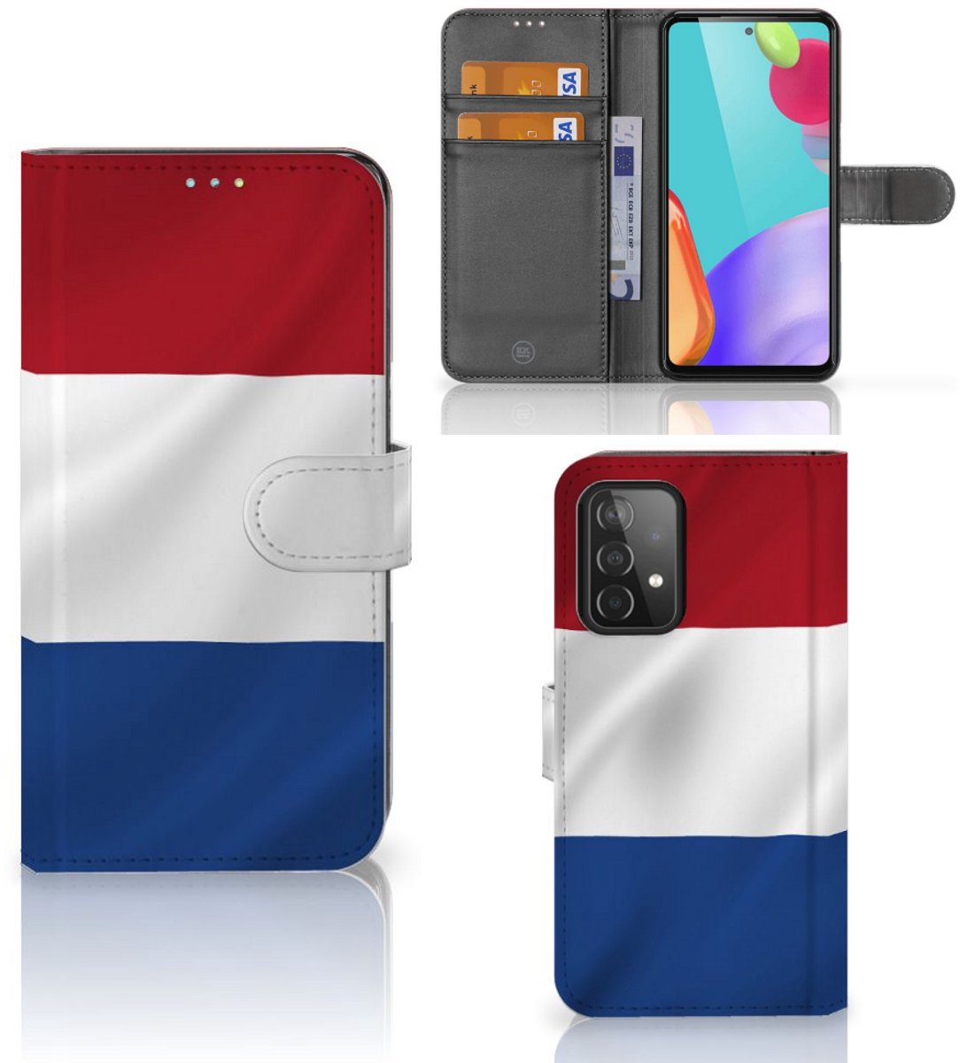 Samsung Galaxy A52 Bookstyle Case Nederlandse Vlag