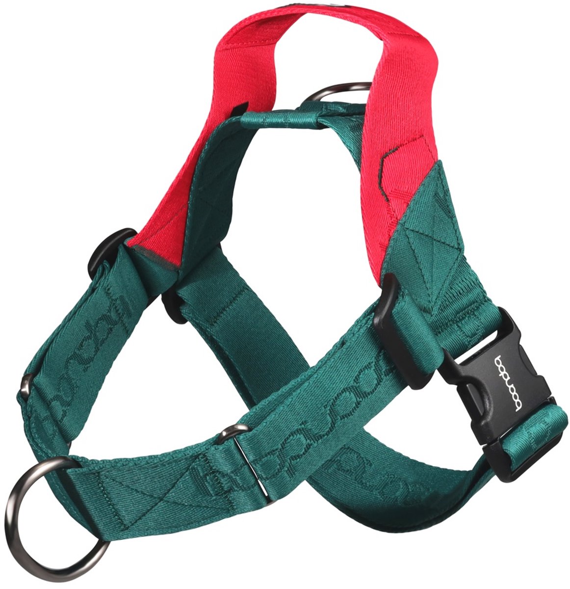 Boondog Hondentuig 0109 - Anti Trek - 2 Bevestigingspunten - Met Handvat - Verstelbaar - Comfortabel Harnas - Green - Maat L