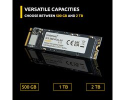 Intenso 1TB M.2 SSD PCIe Premium, tot 2100 MB/s, (PCI Express Gen.3×4 NVMe 1.3, Solid State Drive)