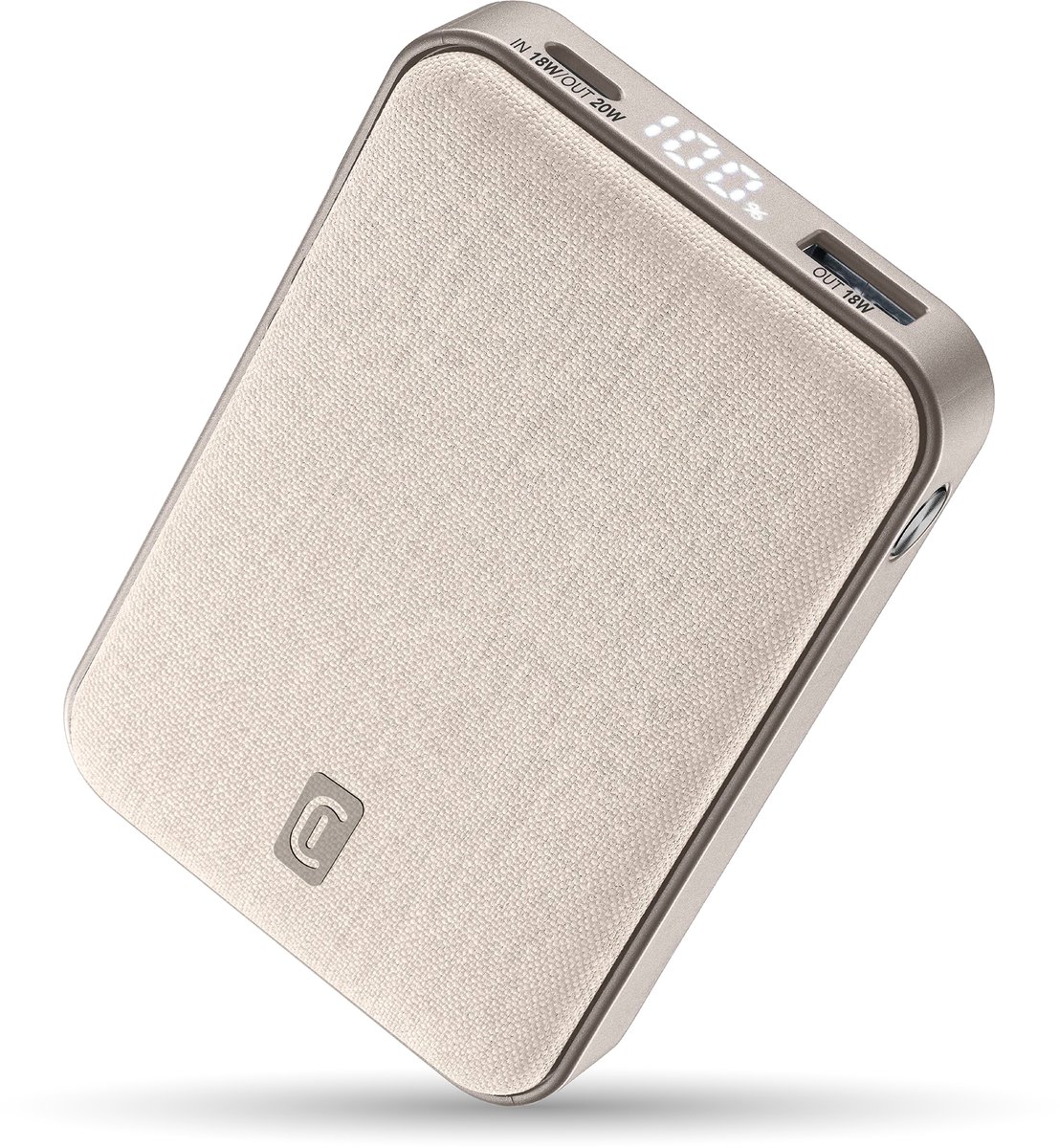 Cellularline Glam Powerbank 10000mAh - 20W PD + 18W QC - Meerdere Poorten - Wit