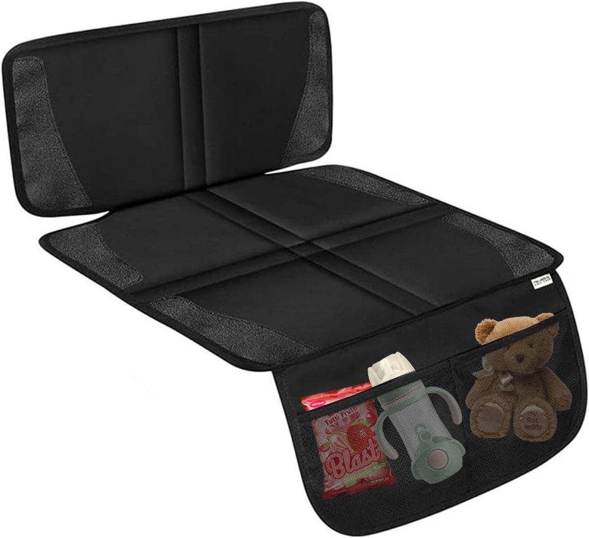 MWRWRR Autostoelbeschermer voor kinderen, autostoelhoes voor Isofix, antislip kinderstoelbekleding, gemakkelijk schoon te maken en te bevestigen, zwart
