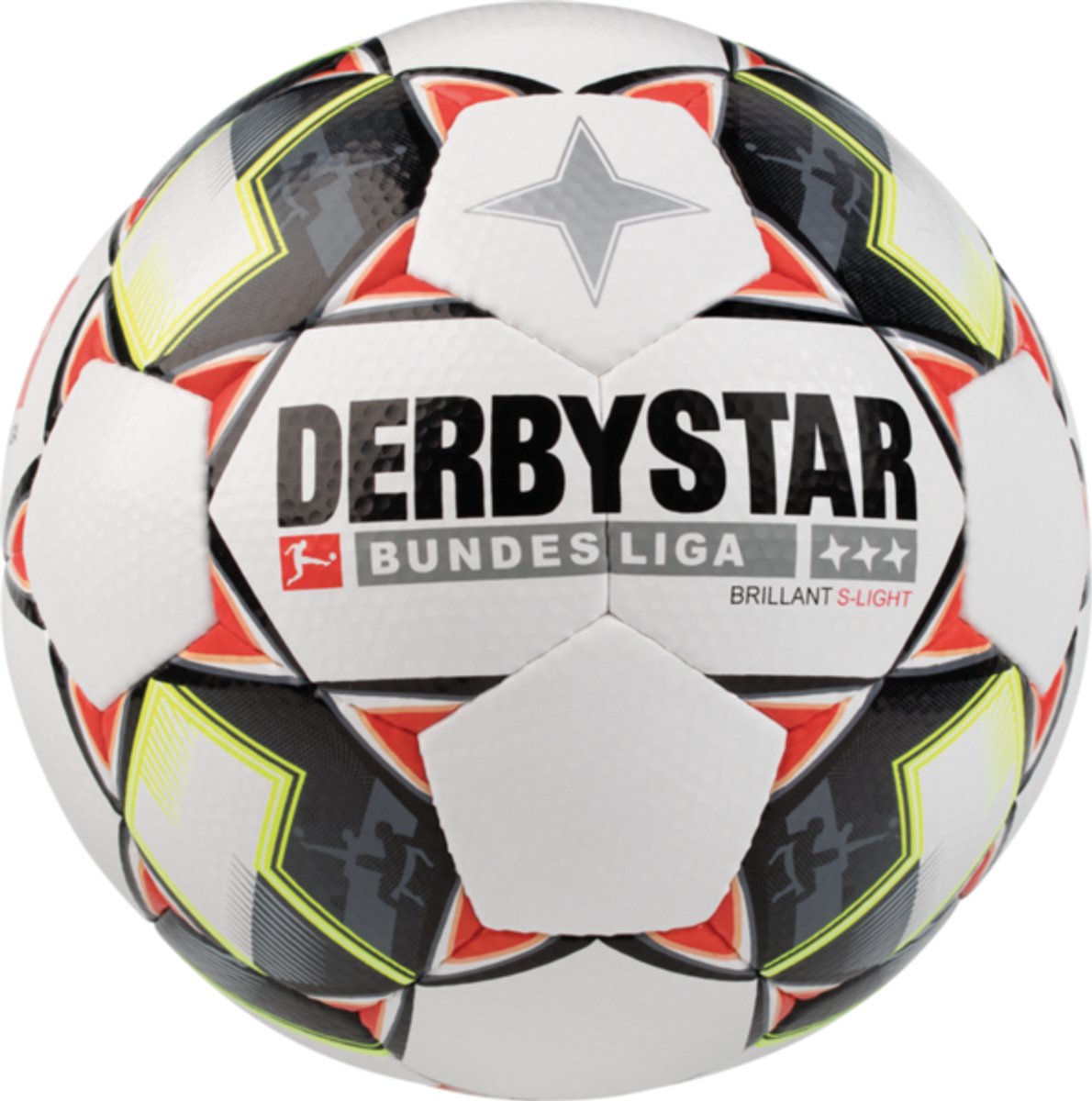 Derbystar Voetbal Brillant S-Light 320 gr Wit Zwart Rood Maat 4