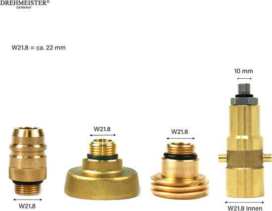 LPG Adapterset M10 - Extra Lange Tankadapterset voor Autogas - Inclusief Etui — afbeelding 2