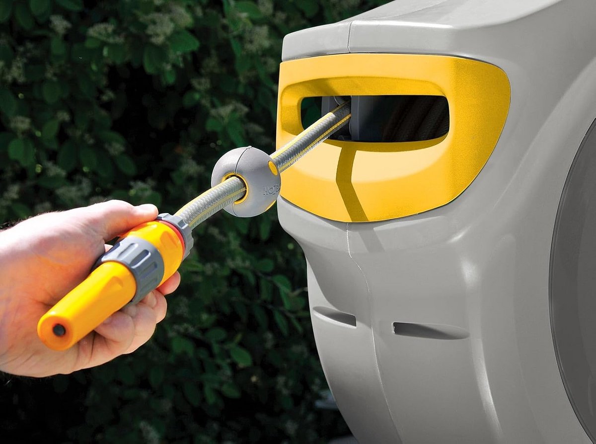 Automatische Slanghaspel 40m met Gratis Flexibele Tuinslang 7,5m – foto 4