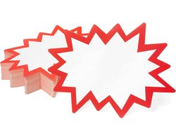 Starburst Borden met Prijsstickers - 100 Stuks voor Verkoopacties