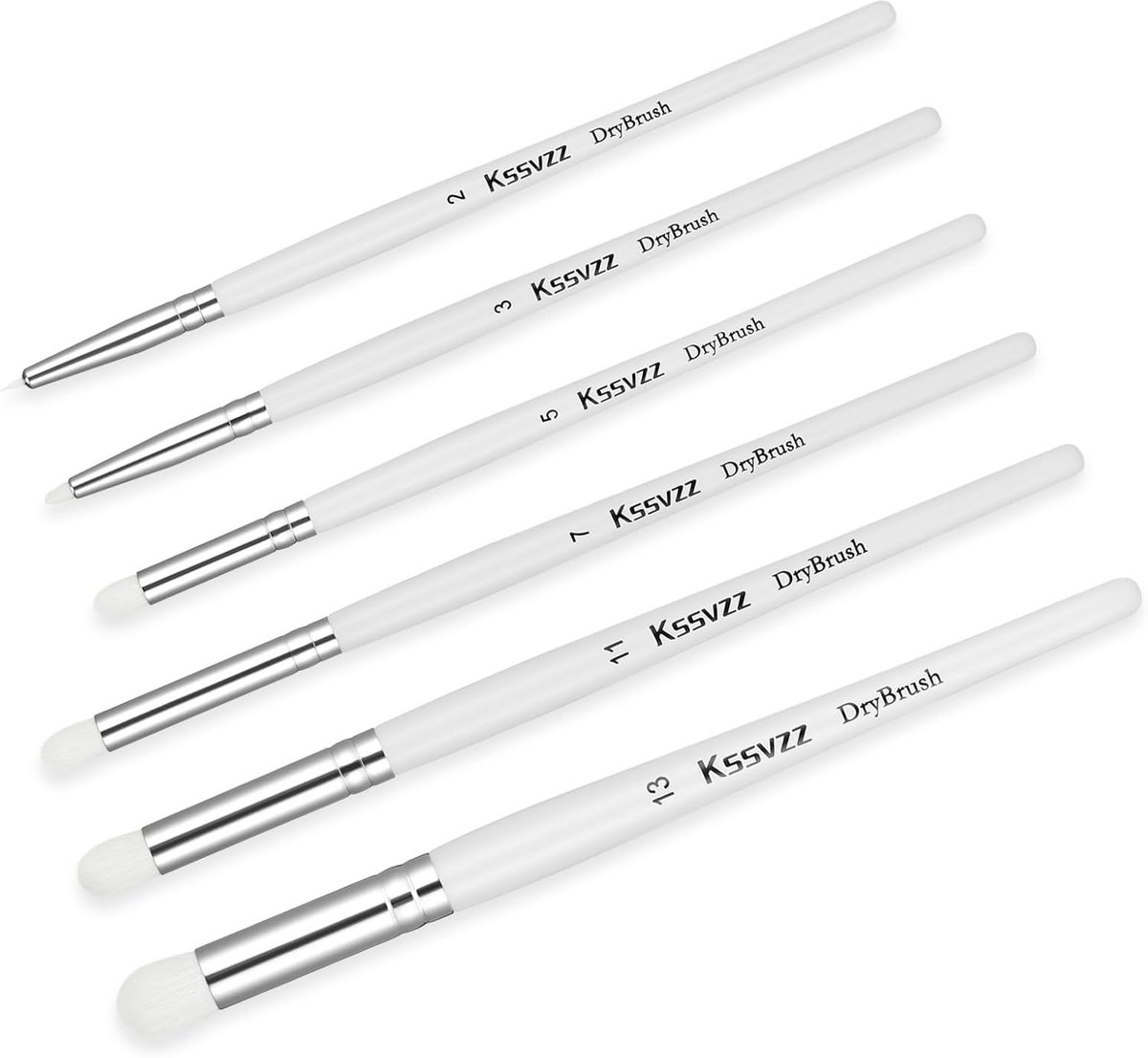 Droge Borstel Set voor Miniatuurschilderen - 6 Maten