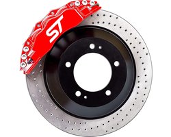 ST Remklauw Sticker Tuning Sticker voor Auto's - 4 Stuks (Wit)
