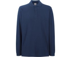 Omslag van Fruit of the Loom Polo met Lange mouwen Navy XXXL