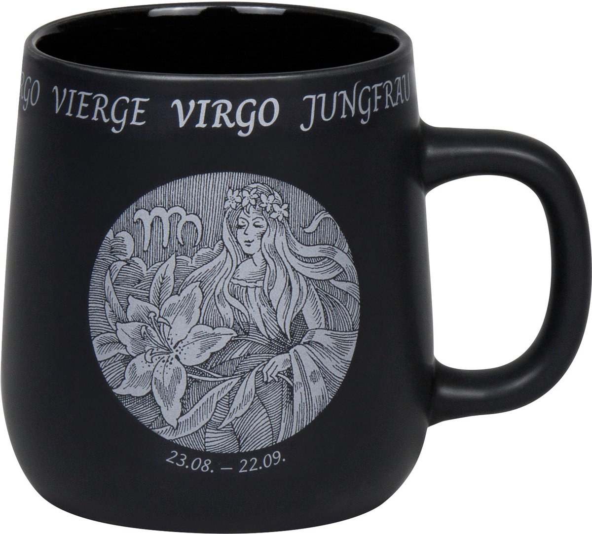 Könitz mok sterrenbeeld Maagd, beker, koffiemokken, nieuw bot, zwart, 395 ml, 1172392889