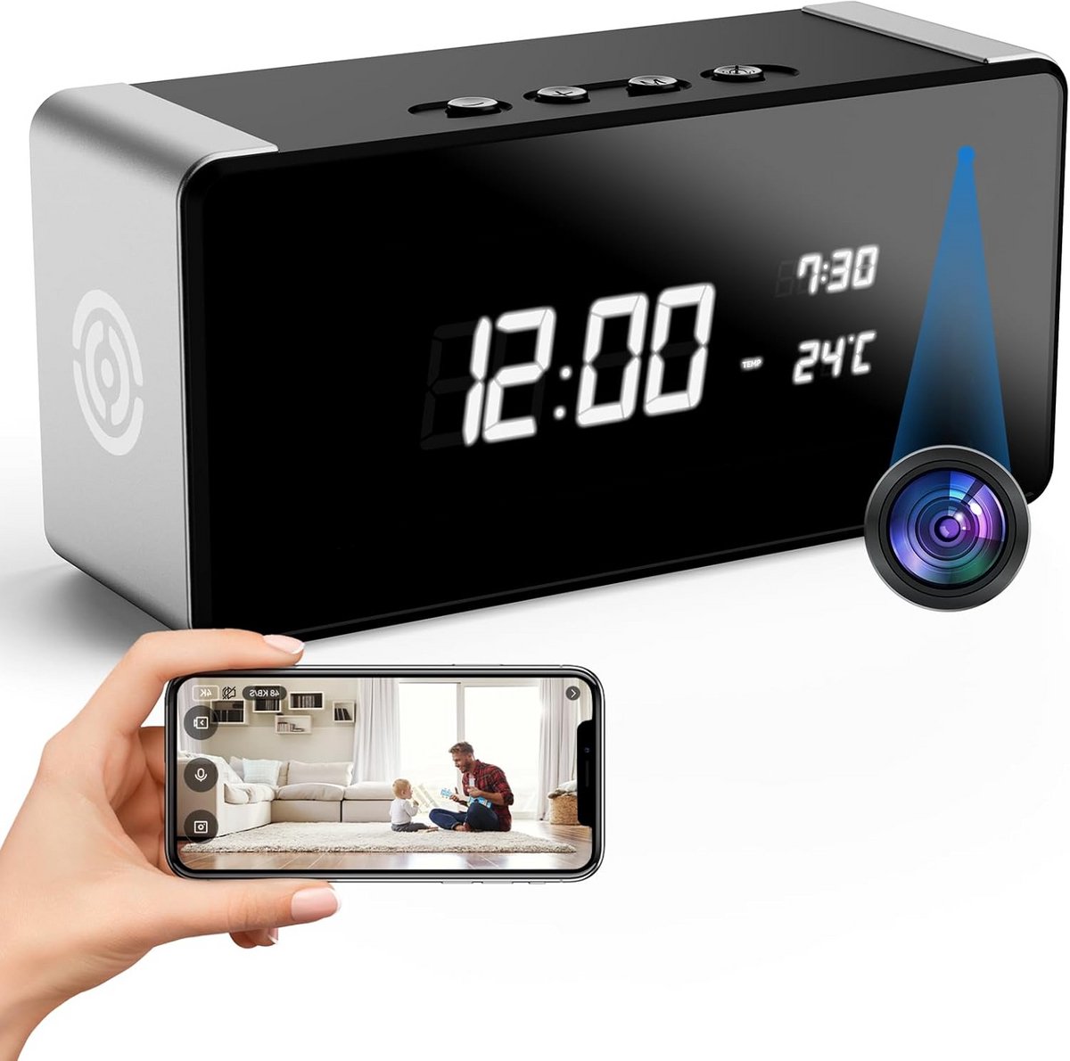 Mini WiFi Camera 4K met Nachtzicht en Bewegingsdetectie voor Thuisbeveiliging
