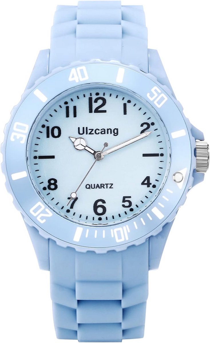 Analoog Kinderhorloge Jongens Meisjes met Zachte Siliconen Band - Gemakkelijk Tijd Leren