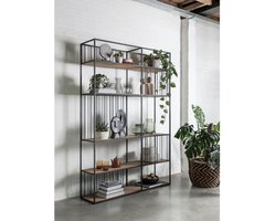 DTP home Barra boekenrek teakhout naturel - 140 x 35 x 210 cm