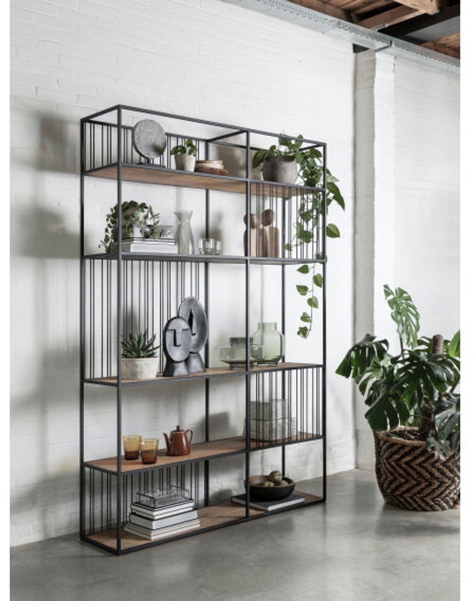 DTP Home Boekenrek Barra roomdivider teakhout – 140x35x210 cm