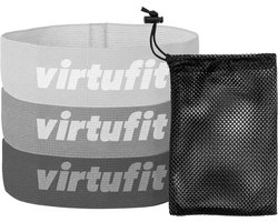 VirtuFit VirtuFit Resistance Bands - Mini Weerstandsbanden set - Katoen - 3 - Met Opbergtas - Full Body Workout - CrossFit - Thuis Sporten - Yoga & Fitness - 3 stuks