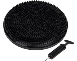 VirtuFit Wiebelkussen - Balanskussen - Balansbord - Met pomp - Zwart