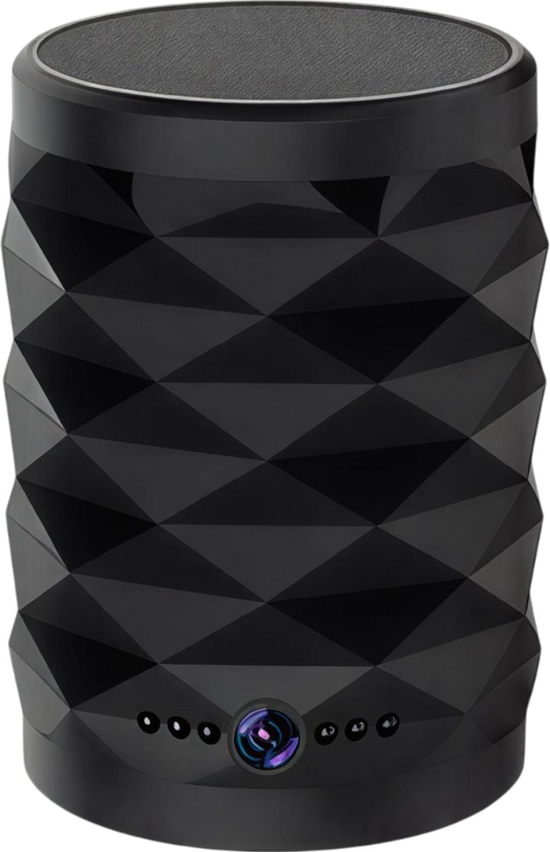 1080P HD Mini WiFi Camera met Bluetooth Speaker – Alleen Fototoestel – Home Security Bewakingscamera met Tweeweg Intercom, Nachtzicht en Kleurrijke LED Verlichting voor Binnengebruik
