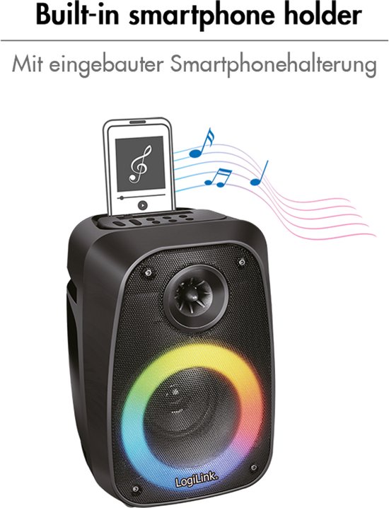 BT 5.0 TWS-luidspreker, 5 EQ-modi, RGB-verlichting, zwart — afbeelding 4