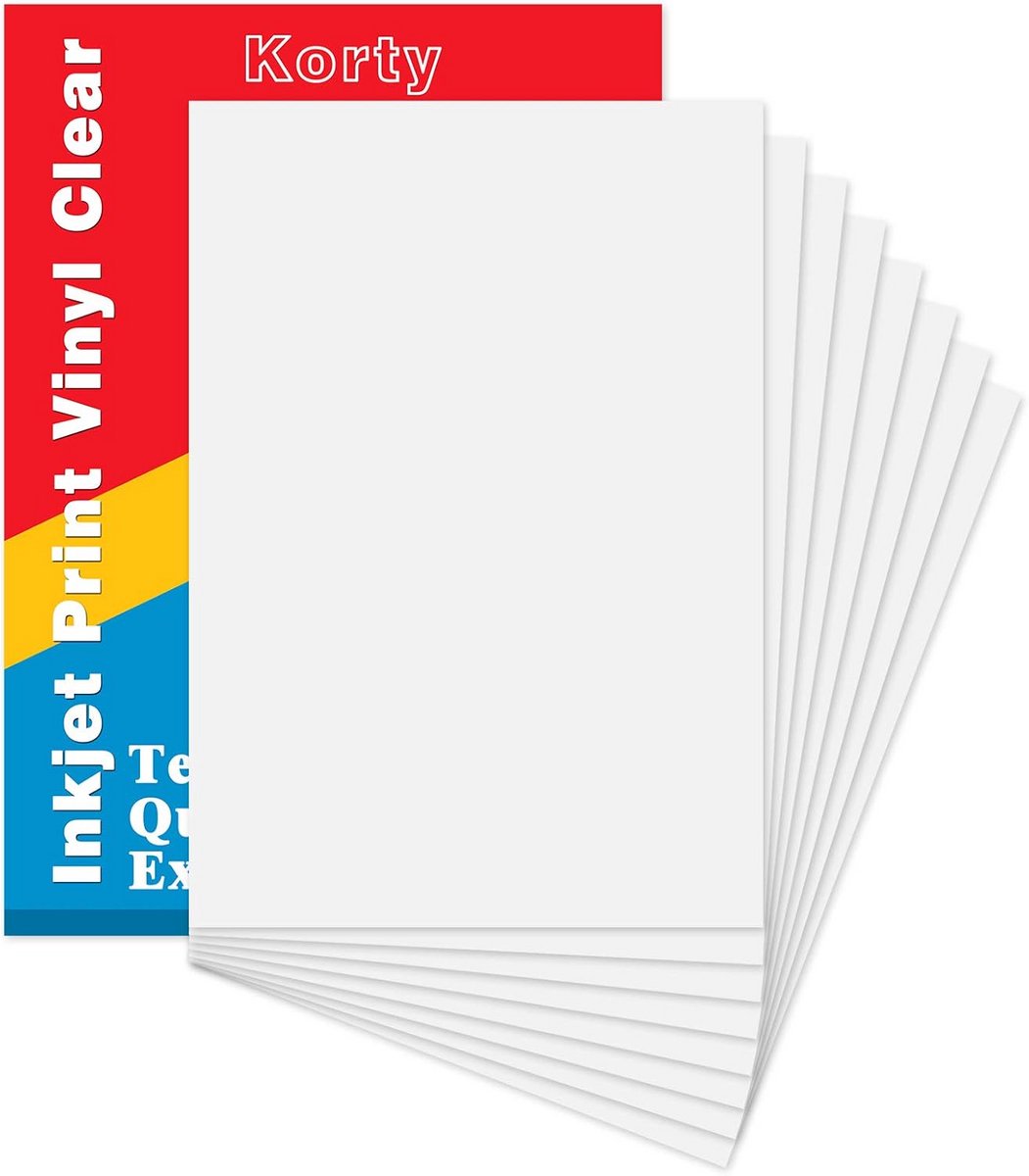 20 Vel Transparant Stickerpapier voor Inkjet Printer, DIY Craft Vellen