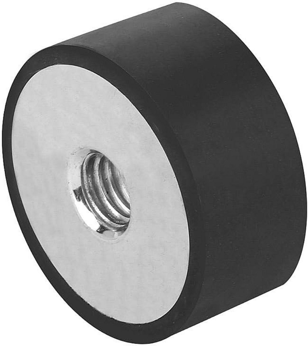 Rubberen Buffer voor Elastische Opslag 25mm Zwart