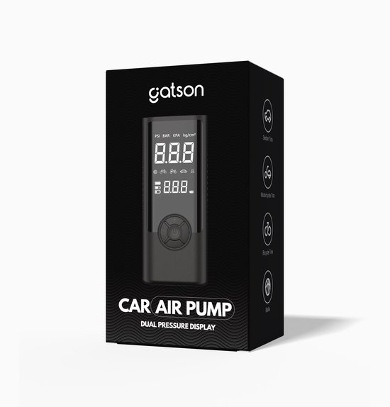 Gatson Gatson Luchtcompressor - Bandenpomp - 6000 mAh Powerbank - Voor Auto ...