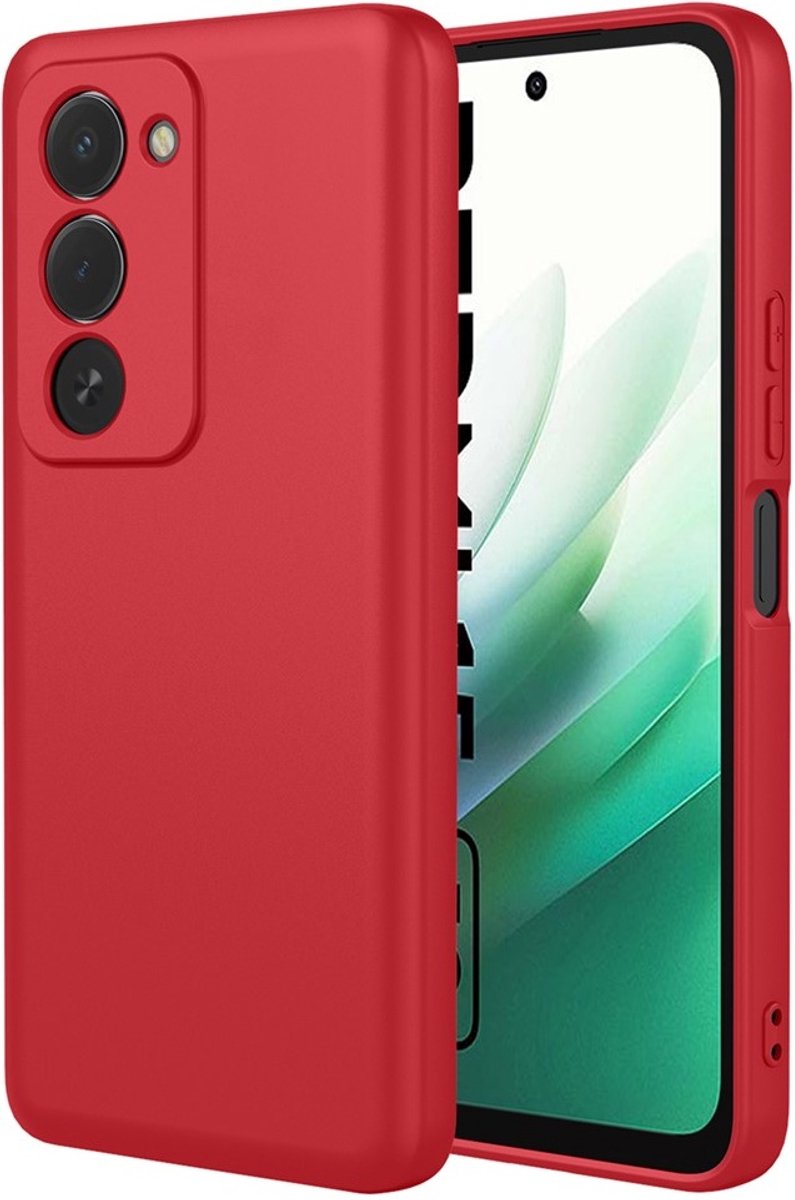 Hoesje geschikt voor Xiaomi Redmi 15 - Phonesta Soft Silk Silicone Back Cover - Rood