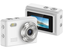 Mini draagbare camera - hangende buitencamera - lichtgewicht - cartoonontwerp - kan worden gekoppeld aan mobiele telefoon en computeropslag (wit)