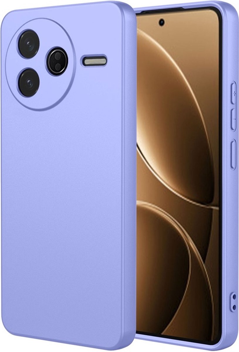 Hoesje geschikt voor Xiaomi Poco F7 Pro - Phonesta Soft Silk Silicone Back Cover - Paars