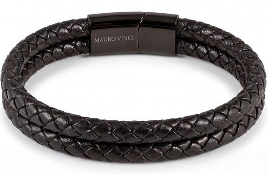 Viking Valknut Lederen Gevlochten Armband Voor Mannen