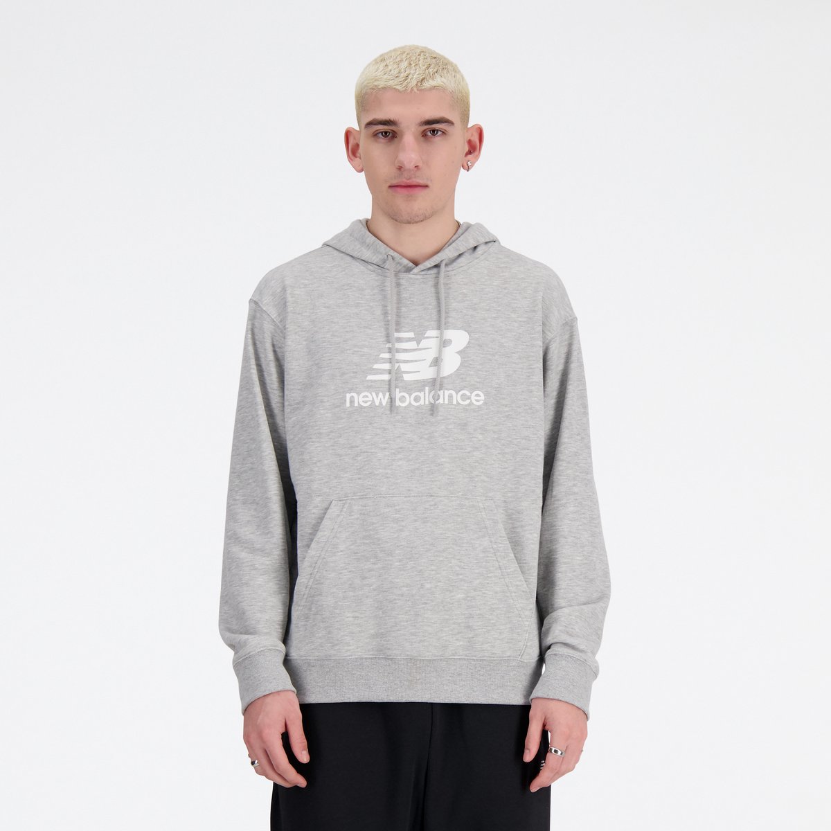 New Balance Sport Essentials Fleece Logo H Heren Trui ATLETIC Grijs