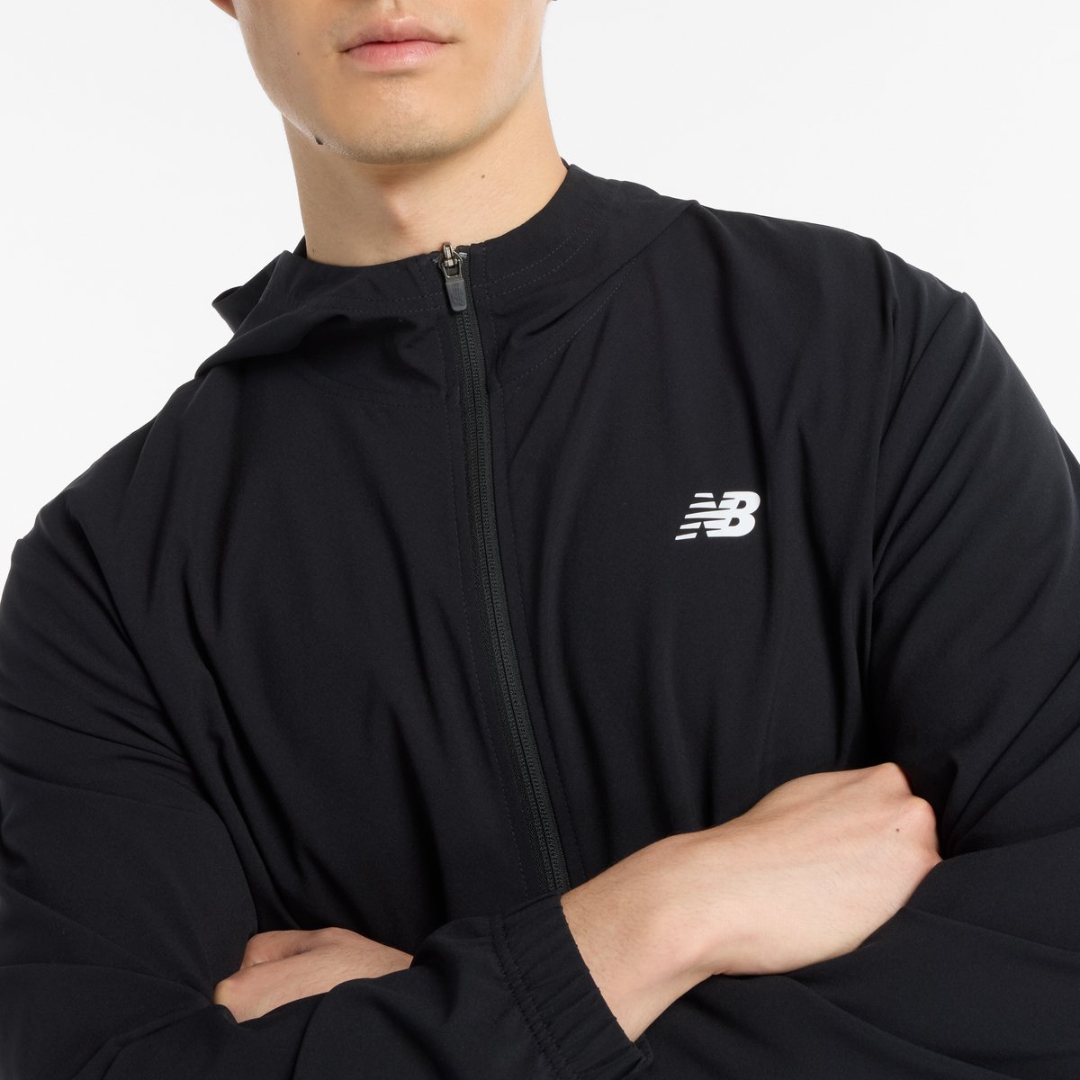 New Balance Sport Woven Jacket Heren Sportjas Zwart