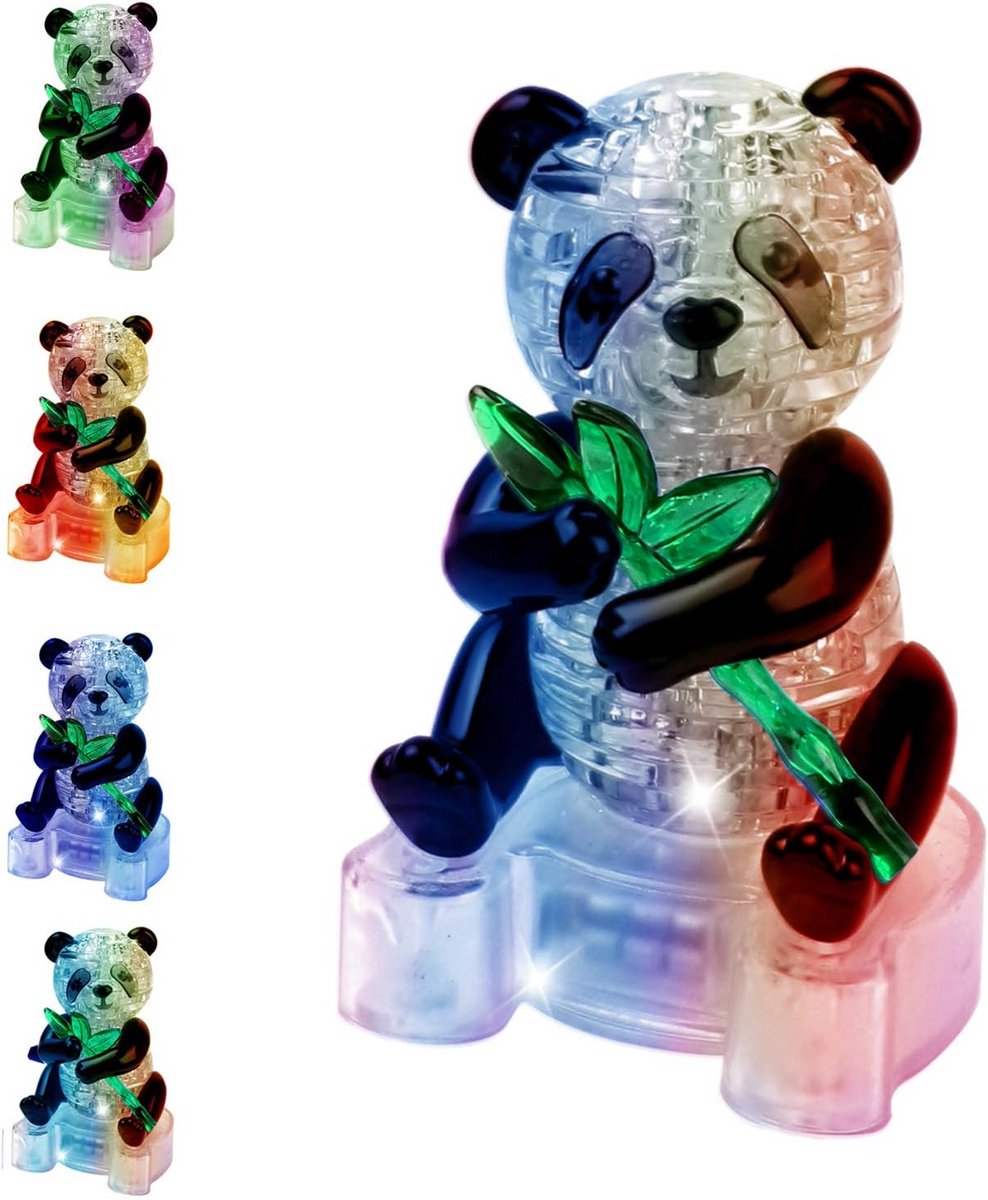 Crystal Puzzel - 3D Legpuzzel - Huis Decoratie - Inclusief Lichtelement - 18 x 13 cm - Transparant