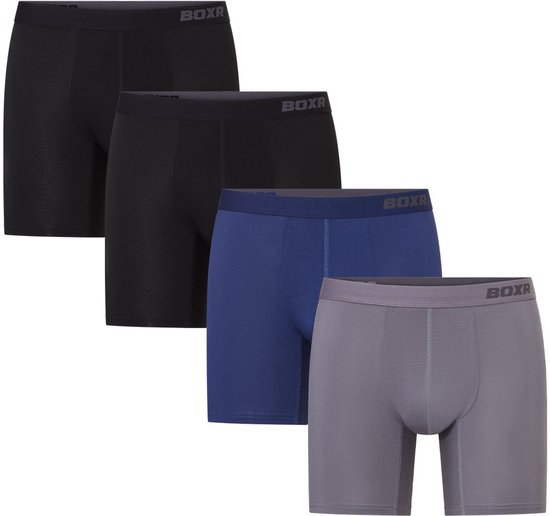 BOXR Sous-Vêtements - Boxer Classic - Sous- Sous-vêtements en Bamboe - Lot de 4 - Sous- Sous-vêtements Homme - Boxer Homme - Sous- Sous-vêtements Homme - Boxers en Bamboe pour Homme