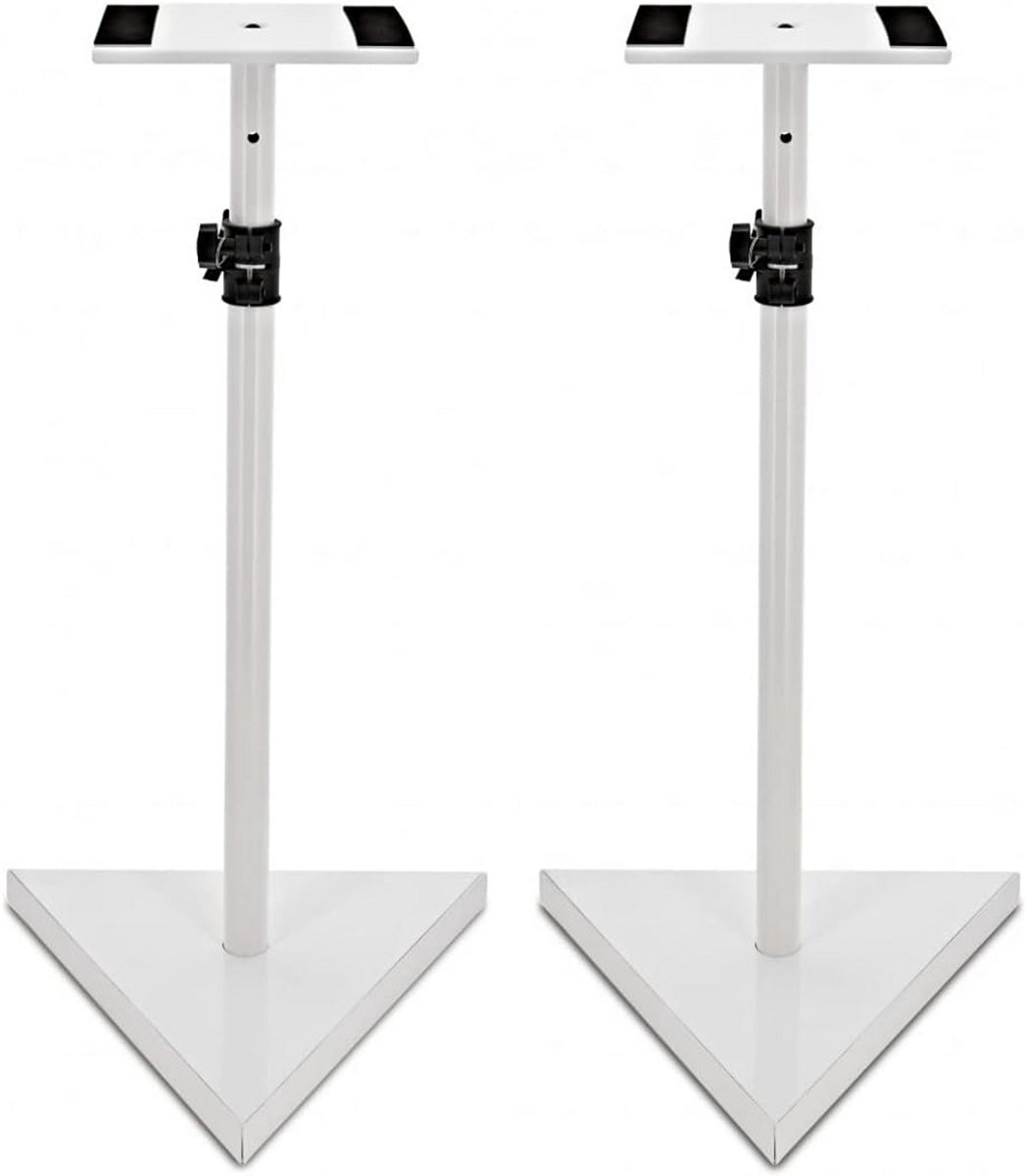 Set van 2 Studio Monitor Speaker Stands Wit In Hoogte Verstelbaar