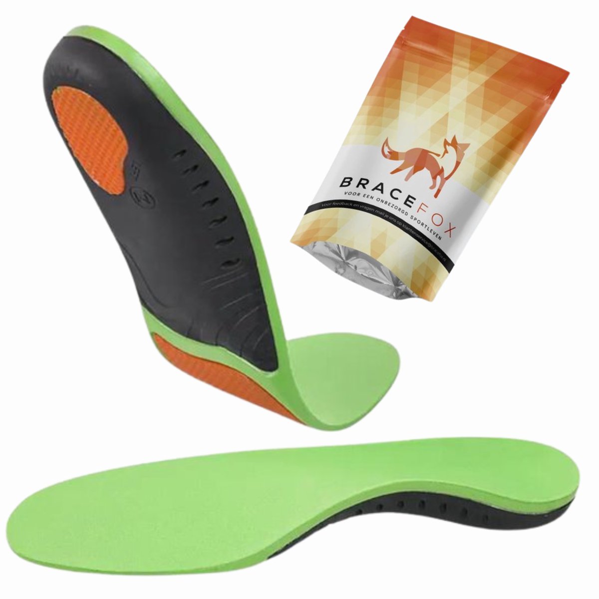 Bracefox® Hielspoor Inlegzolen 'ErgoSole' | Podologisch ontworpen | Steunzolen | Hielspoor Zooltjes | Man & Vrouw | M schoenmaat 42 43 44