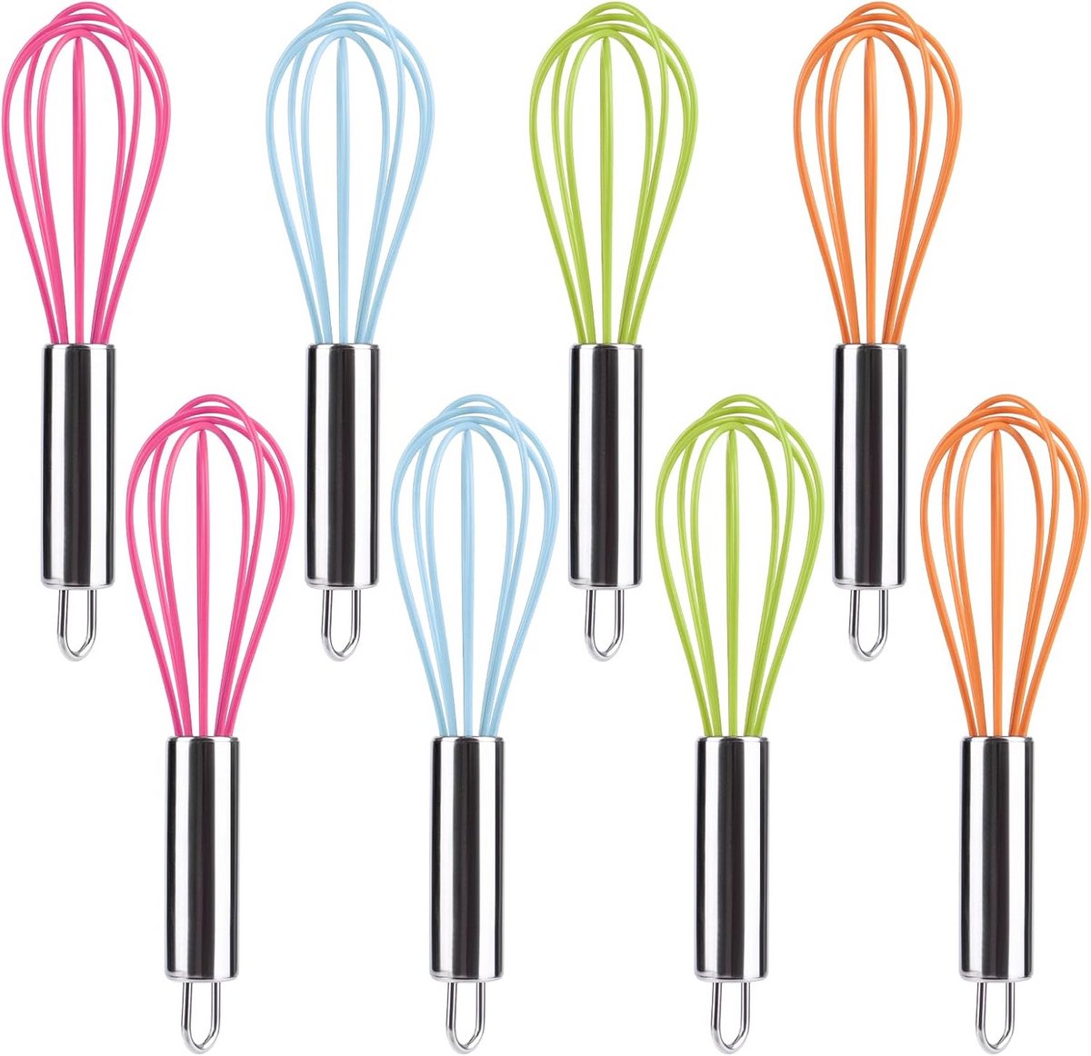 RVS Garde Keukenmixer - 4 Kleuren Set voor Eieren, Beslag en Crème