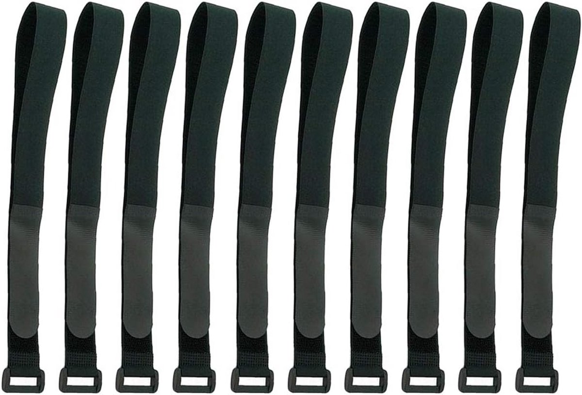 10x Flexibele Nylon Spanbanden voor Fietsendrager en Opslag - Zwart