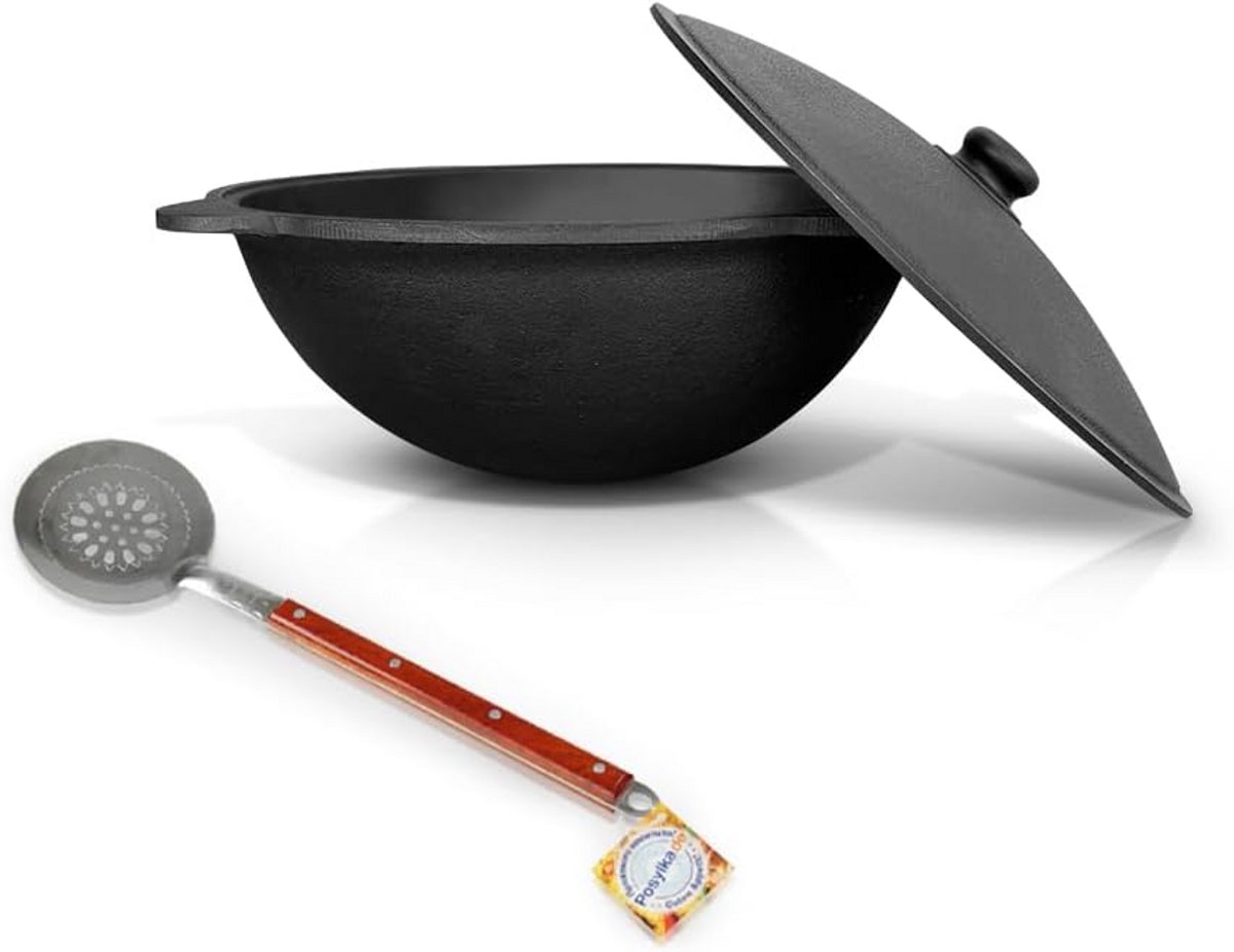 Gietijzeren Kazan 6L voor Plov met Aluminium Deksel en Scherp