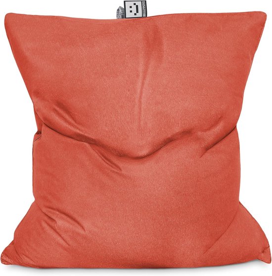 AD.CON Zitzak met eco-vulling, poef, relaxstoel, zitkussen, vloerkussen, Bean Bag 90 x 110 x 50 cm, zwart, 250 l